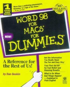 Paperback Word 98 for Macs for Dummies Book