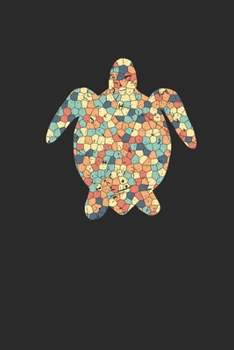 Paperback Turtle Mosaic: Blank Lined Notebook (6" x 9" - 120 pages) Animal Mosaic Themed Notebook for Daily Journal, Diary, Gift Book