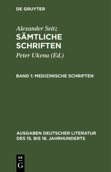 Hardcover Sämtliche Schriften, Band 1, Medizinische Schriften [German] Book