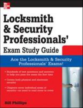 Paperback Locksmith and Security Professionals' Exam Study Guide Book