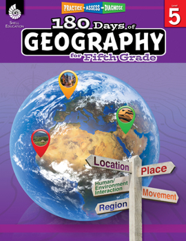 Paperback 180 Days of Geography for Fifth Grade: Practice, Assess, Diagnose Book