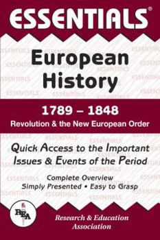 Paperback European History: 1789 to 1848 Essentials Book