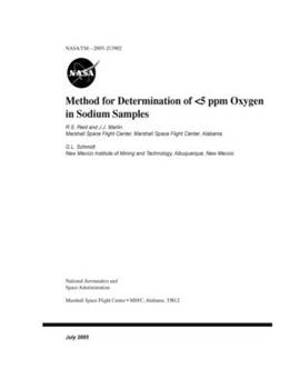 Paperback Method for Determination of Less Than 5 ppm Oxygen in Sodium Samples Book