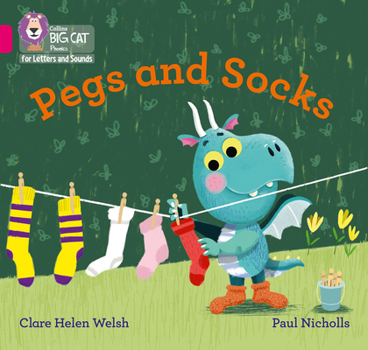 Paperback Pegs and Socks: Band 1b/Pink B Book