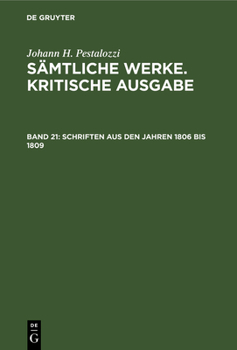 Hardcover Schriften aus den Jahren 1806 bis 1809 [German] Book