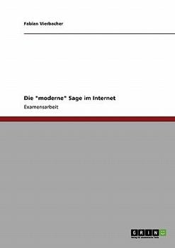 Paperback Die "moderne" Sage im Internet [German] Book