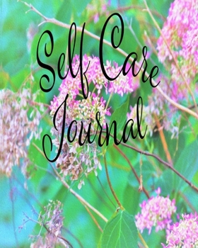 Paperback Self Care Journal: Positive Thoughts and Inspirational Quotes Featuring Invincibelle Spirit Hot Pink Hydrangeas on Aqua Original Digital Book