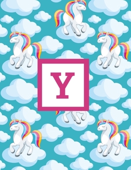 Y: Letter Monogrammed Unicorn Daily Planner January 2020 - December 2020 Appointment Book Day Schedule For Women Girls - Cute Magical Animal (8.5"x11")