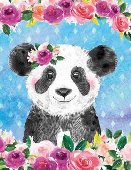 Big Fat Bullet Style Journal Cute Panda Bear In Flowers: Huge Dot Grid Book For Journaling Over 300 Numbered Pages