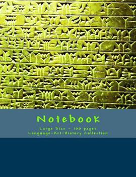 Paperback Notebook - Large Size - 100 pages - Language-Art-History Collection: Original Design 5 Book