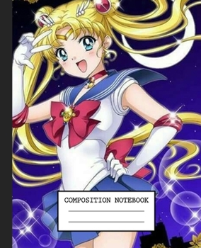 Notebook: Anime Japan Sailor Moon Soft Glossy Cover Graph Paper Pages Book 7.5 x 9.25 Inches 110 Pages