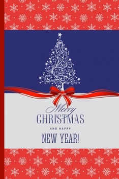 Merry Christmas and Happy New Year!: 6x9 120 BLANK Pages Journal  Notebook, Great Gift for Graduates, Gift for Birthday, Brain, Pink, Christmas, Blank Unlined Pages