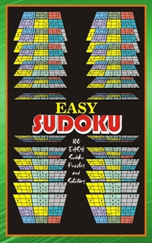 Paperback Easy Sudoku: 100 EASY Sudoku Puzzles and Solutions [Large Print] Book