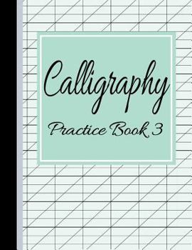 Paperback Calligraphy Practice Book 3: Slanted Grid Handwriting Notebook Blue Book