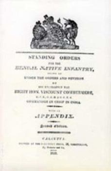 Paperback Standing Orders for the Bengal Native Infantry 1829 Book