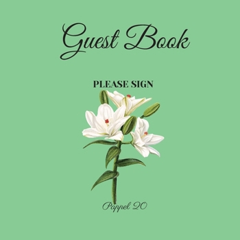 Guest Book- Green and Yellow Themed - For any occasion - 66 color pages -8.5x8.5 Inch