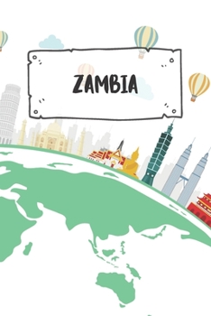 Zambia: Dotted Travel Diary Notebook or Journey Dotted Grid Journal - Holiday Trip Pocketbook for Men and Women with Dots
