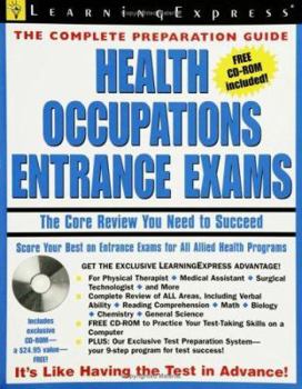 Paperback Health Occupations Entrance Exam: The Core Review You Need to Succeed [With CDROM] Book