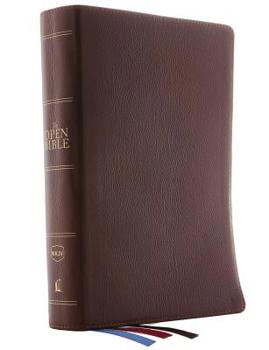 Leather Bound The NKJV, Open Bible, Genuine Leather, Brown, Red Letter Edition, Comfort Print: Complete Reference System Book