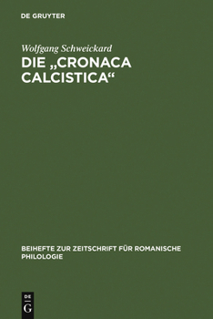 Hardcover Die "cronaca calcistica" [German] Book
