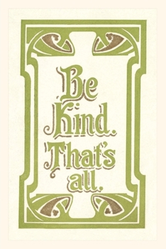 Paperback Vintage Journal Be Kind, That's All Book