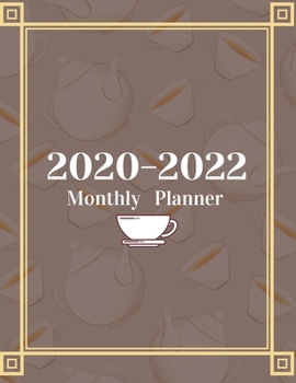 Paperback Monthly Planner for 2020/2022- Coffee Lovers 3-Year Planner Schedule Organizer- January 2020/December 2022 8.5"x11" 130 pages Book 9: Large Cover Week Book