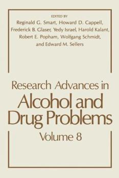 Paperback Research Advances in Alcohol and Drug Problems Book