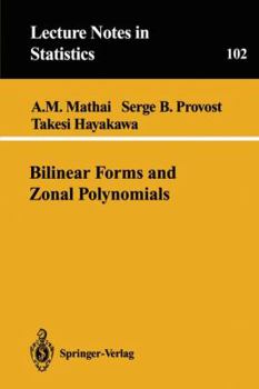 Paperback Bilinear Forms and Zonal Polynomials Book