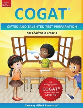 Paperback COGAT Test Prep Grade 4 Level 10 Book