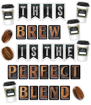 Wall Chart Industrial Cafe This Brew Is the Perfect Blend Bulletin Board Set Book