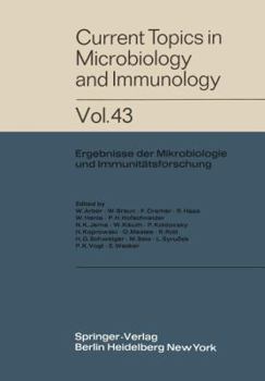 Paperback Current Topics in Microbiology and Immunology: Ergebnisse Der Mikrobiologie Und Immunitätsforschung Book