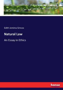Paperback Natural Law: An Essay in Ethics Book