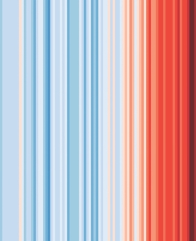 Paperback Global Warming Stripes Notebook: Climate Change Climate Strike Notepad Journal. 7.5 x 9.25 Inch Lined College Ruled Note Book With Soft Matte Cover Fo Book