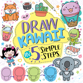 Paperback Draw Kawaii in 5 Simple Steps Book