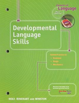 Paperback Elements of Language: Developmental Language Skills First Course Book