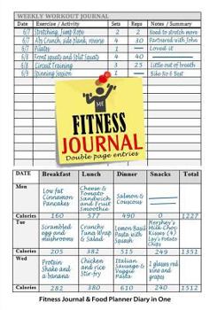 Fitness Journal : Fitness Journal and Food Planner Diary in One : 12 Month Diet and Fitness Journal