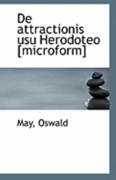 Paperback de Attractionis Usu Herodoteo [Microform] Book