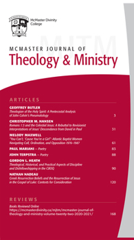 Paperback McMaster Journal of Theology and Ministry: Volume 22, 2020-2021 Book