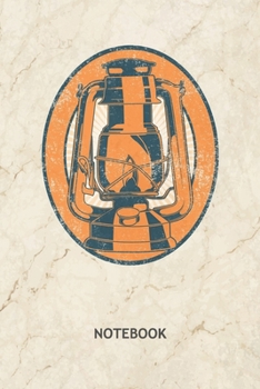 NOTEBOOK: Retro Lover Note Book Grid-lined 6x9 - Retro Journal A5 Gridded - Vintage Lover Planner 70s Party 120 Pages SQUARED - Oil Lamp Diary Retro Time Soft Cover - 90s Kids Birthday Present