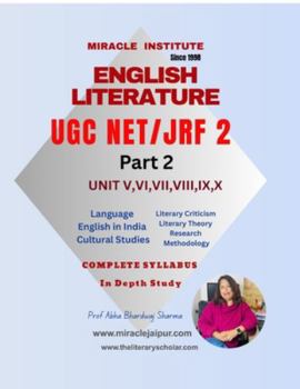 Paperback English Literature UGC NET JRF 2: Part 2 Units V VI VII VIII IX X Book