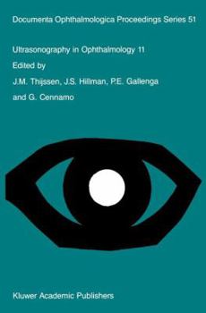 Paperback Ultrasonography in Ophthalmology 11: Proceedings of the 11th Siduo Congress, Capri, Italy, 1986 Book