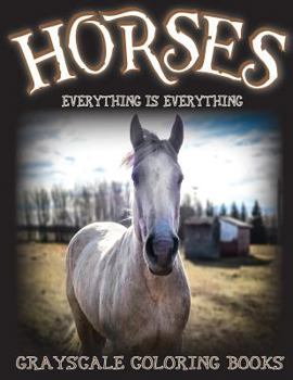 Paperback Everything Is Everything Horses Grayscale Coloring Books: Everything Is Everything Horses Grayscale Coloring Books (Grayscale Animals) (Grayscale Anim Book