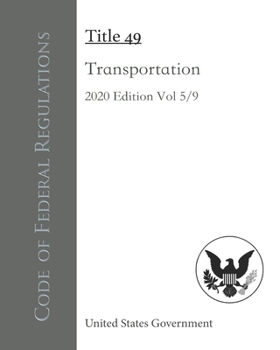 Paperback Code of Federal Regulations Title 49 Transportation 2020 Edition 5/9 Book