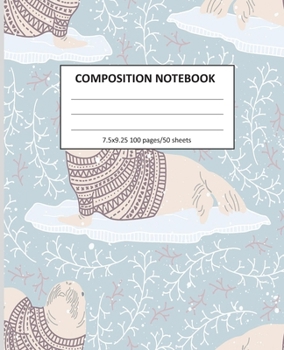 Paperback Composition Notebook: Wide Ruled Line Class Notebook, School Notebook, Homes School Notebook, Gift for Kids, Students, Teens, 7.5 x 9.25 inc Book