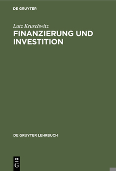 Hardcover Finanzierung Und Investition [German] Book