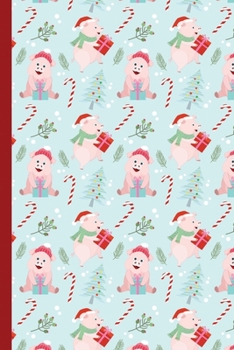 Paperback Blank Lined Notebook Journal For Christmas: Medium Ruled Book for Children, Teens and Adults - Christmas Pig Book