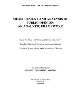 Paperback Measurement and Analysis of Public Opinion: An Analytic Framework Book