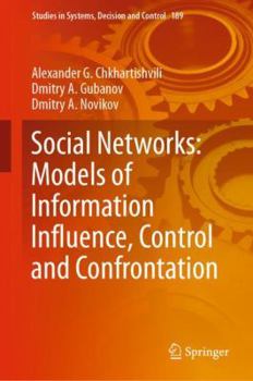 Hardcover Social Networks: Models of Information Influence, Control and Confrontation Book