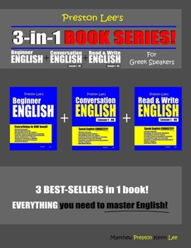 Preston Lee’s 3-in-1 Book Series! Beginner English, Conversation English & Read & Write English Lesson 1 – 40 For Greek Speakers