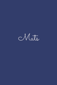 Mats: notebook with the name on the cover, elegant, discreet, official notebook for notes, dot grid notebook,